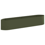 Raised Garden Bed Olive Green 220 x 40x 40 cm Steel 8011722