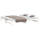 ZNTS Pull-out Day Bed without Mattress White 2x cm 823410