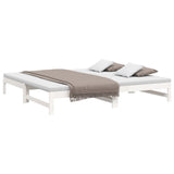 ZNTS Pull-out Day Bed without Mattress White 2x cm 823410