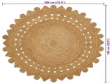 Area Rugs Natural 180 cm Jute 42010818