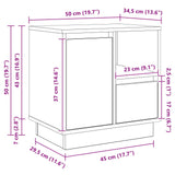 Bedside Cabinet Smoked Oak 50 x 34.5 x 50 cm Engineered wood 869586