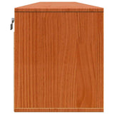 Wall Cabinet with Shelf Wall-mounted Wax Brown Solid Pine Wood 869862