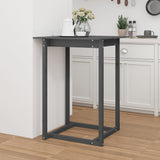 ZNTS Bar Table Grey 80x80x110 cm Solid Wood Pine 822184