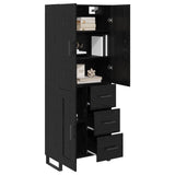 Highboard with Drawer 2 pcs Black Oak 69.5 x 34 x 180 cm 3416149
