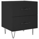 ZNTS Bedside Cabinets 2 pcs Black 40x35x47.5 cm Engineered Wood 827295