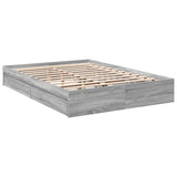 Bed Frame with Drawers without Mattress Grey Sonoma 150x200 cm King Size 3280655