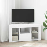 Corner LED TV Cabinet White 100 x 40 x 50 cm Engineered Wood 889795
