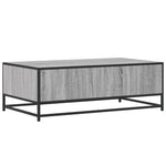 ZNTS Coffee Table Grey Sonoma 100x57x35 cm Engineered Wood and Metal 848762