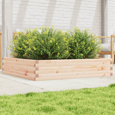 ZNTS Garden Planter 110x110x23 cm Solid Wood Pine 847213