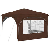 Pop-up Party Tent 290 x 290 x 245 cm Brown 42019863