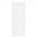 Sliding Door White 83 x 202 cm Solid Pine Wood 3445425