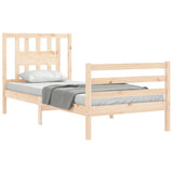 Bed Frame without Mattress Single Solid Wood 3194536
