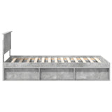 Bed Frame Concerte Grey 100 x 200 cm Solid Pine Wood 3410639