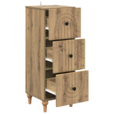 Drawer Cabinet Artisan Oak 33 x 34.5 x 90 cm Engineered Wood 894164
