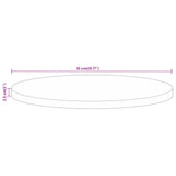 Table Top 50x2.5 cm Round Solid Wood Reclaimed 370036