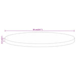 ZNTS Table Top Ø 50x2.5 cm Round Solid Wood Rough Mango 370004