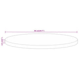 ZNTS Table Top Ø 50x2.5 cm Round Solid Wood Rough Mango 370004