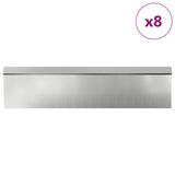 Snail Fences 12 pcs Silver Galvanised Steel 874883