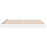 Bed Frame without Mattress White 180x200 cm Super King Engineered Wood 842000