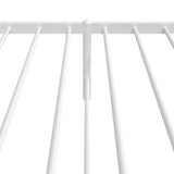 Metal Bed Frame without Mattress with Headboard White 75x190cm 350921