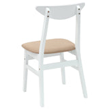 Dining Chairs 2 pcs White 42 x 47.5 x 81 cm Solid Rubber Wood 42020436