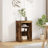 Sideboard with LED Lights Smoked Oak 41x37x67 cm 836725