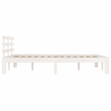 Bed Frame without Mattress White Solid Wood 160x200 cm 814765