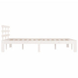 Bed Frame without Mattress White Solid Wood 160x200 cm 814765