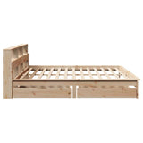Bookcase Bed without Mattress 200x200 cm Solid Wood Pine 3309797