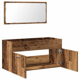 Bathroom Cabinet with Mirror Old Wood Engineered Wood 856381