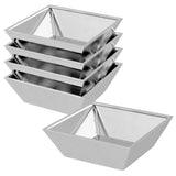 Garden Planter 5 pcs Silver 50 x 50 x 15 cm Stainless Steel 873833