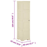 Plastic Cabinet 40x43x164 cm Wood Design Angora White 340600