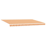 Retractable Awning Yellow and White 5x3 m Fabric and Aluminium 3154560