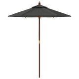 Garden Parasol with Wooden Pole Anthracite 196x231 cm 363161