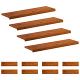 Stair Tread 12 pcs 100 x 30 x 2 cm Brown Solid Oak Wood 3449426