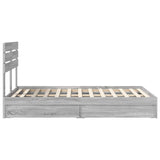 Storage Bed Grey Sonoma 120 x 200 cm Engineered Wood 3411583