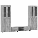 TV Cabinet Set FLORIN 3 pcs Grey Sonoma Engineered Wood 3398000