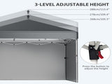 3 x 3 Pop Up Gazebo, UPF 30 with 2 Sidewalls, Leg Weight Bags and Wheeled Bag, Height T3398P310883