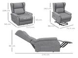 Power Lift Recliner Armchair, Electric Lift Chair for Elderly, Fabric Riser and Reclining Chair with T3398P328090