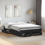 Bed Frame with Drawers without Mattress Black 120x200 cm 3280392