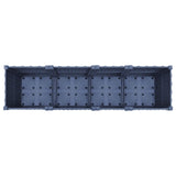 Garden Planter with Wheels Blue Grey 160 x 40 x 48 cm PP 3423135