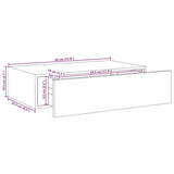 Wall-mounted Drawer Shelf Oak 40x23.5x10cm MDF 330247
