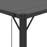 313926 Gazebo with Louvered Roof 3x3 m Anthracite Fabric and Aluminium