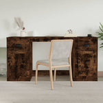 Desk with Cabinet Smoked Oak Engineered Wood 3185332