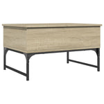ZNTS Coffee Table Sonoma Oak 70x50x40 cm Engineered Wood and Metal 845372