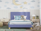 Children's Bed Frame with Headboard Jeans Blue 90 x 200 cm 42011003