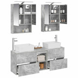 Bathroom Furniture Set 5 pcs Concrete Grey 3406842