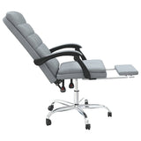 Reclining Office Chair Light Grey Fabric 349647