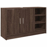 Sink Cabinet Brown Oak 90x29x55 cm Engineered Wood 848128