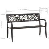 Garden Bench 125 cm Steel Black 317133